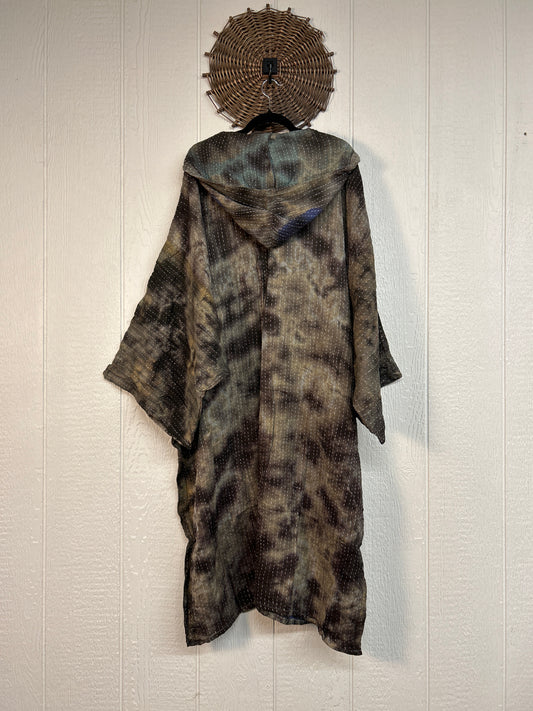 Pareo Kantha Gaia Hooded Maxi 1026 179
