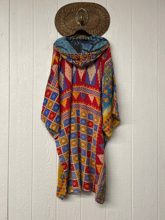 Pareo Kantha Gaia Hooded Maxi 1026 002