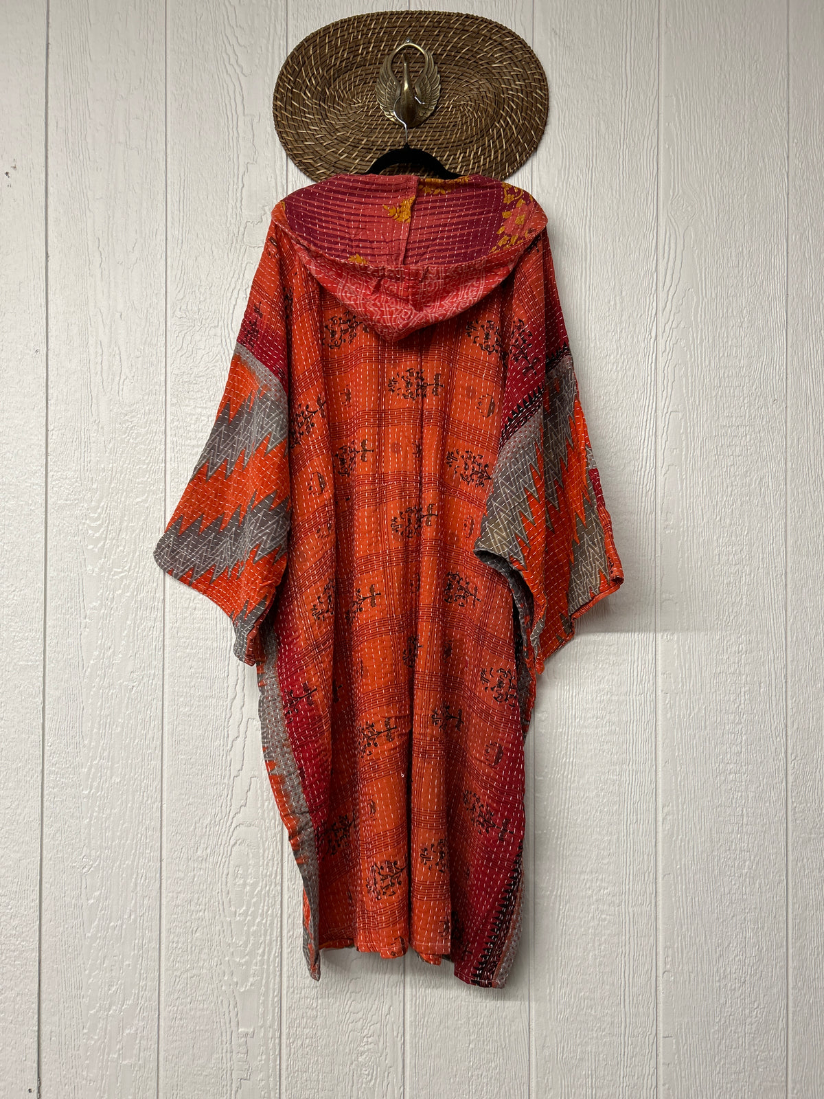 Pareo Kantha Gaia Hooded Maxi 1026 037