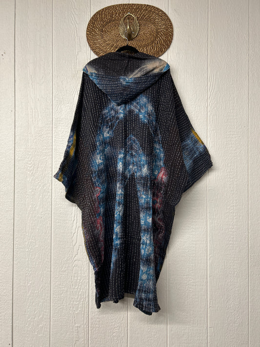 Pareo Kantha Gaia Hooded Maxi 1026 060