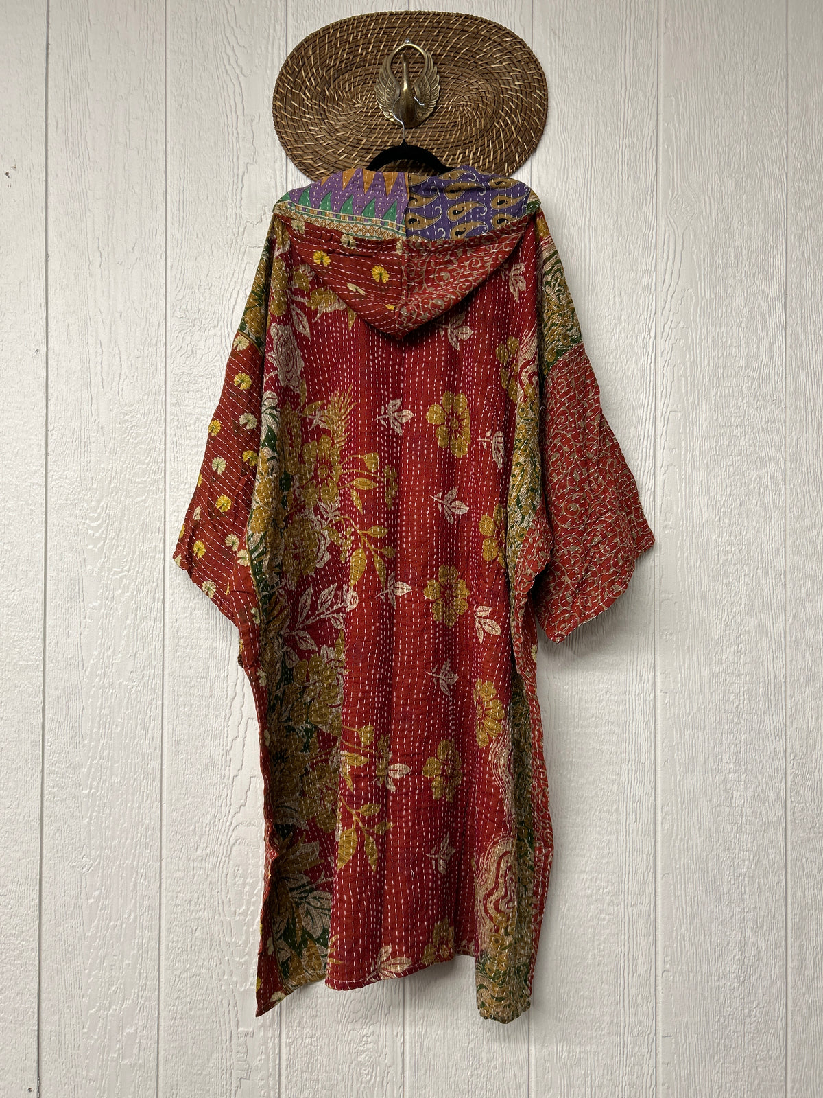 Pareo Kantha Gaia Hooded Maxi 1026 042