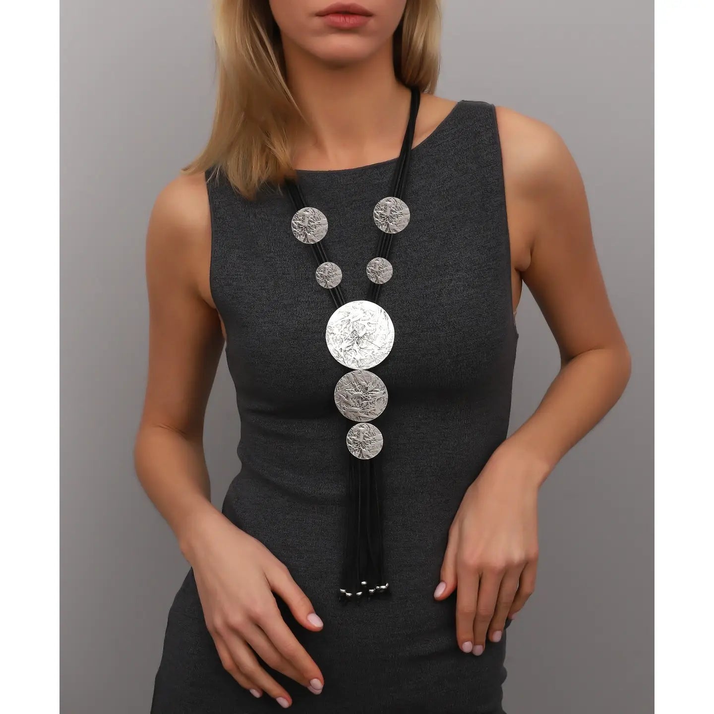 Multi Strand Disc Necklace