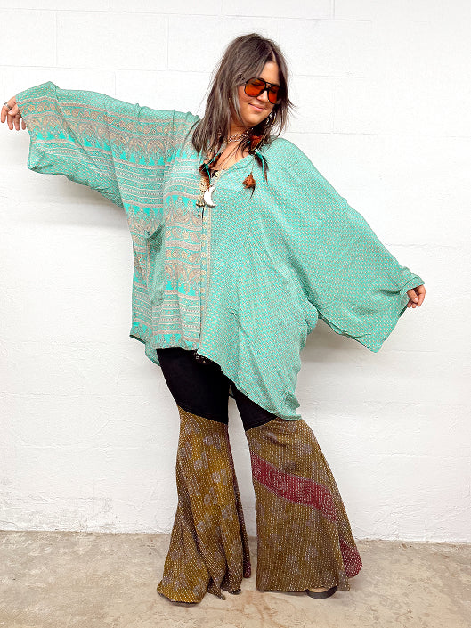 Crepe Sari Gaia Split Tunic