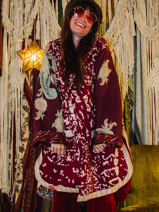 Fine Kantha Drifter Coat