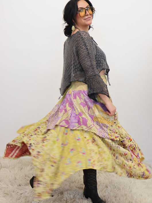 Pareo Kantha Pixie Skirt