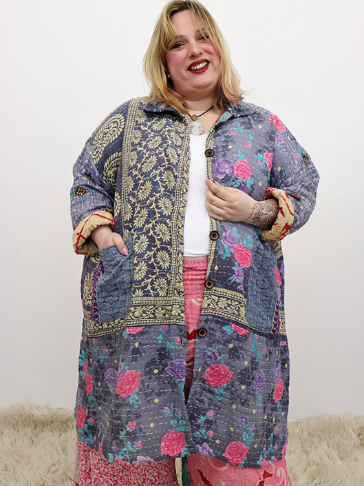 Koverlet Button Down Trench Coat