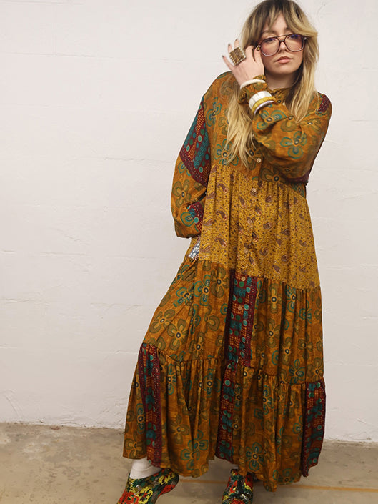 Rasgulla Sari Luminous Maxi Dress