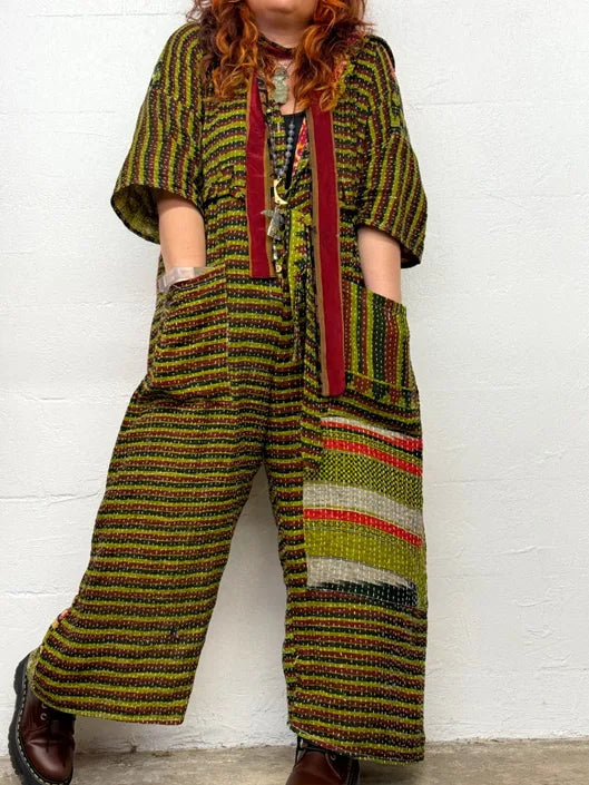 Pareo Kantha Zen Hoodie Jumpsuit