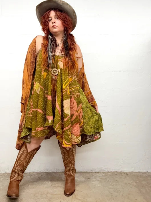 Pareo Kantha Moonchild Mini Dress