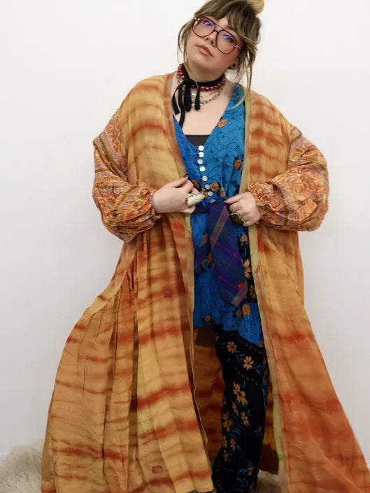 Crepe Sari Evermore Kimono