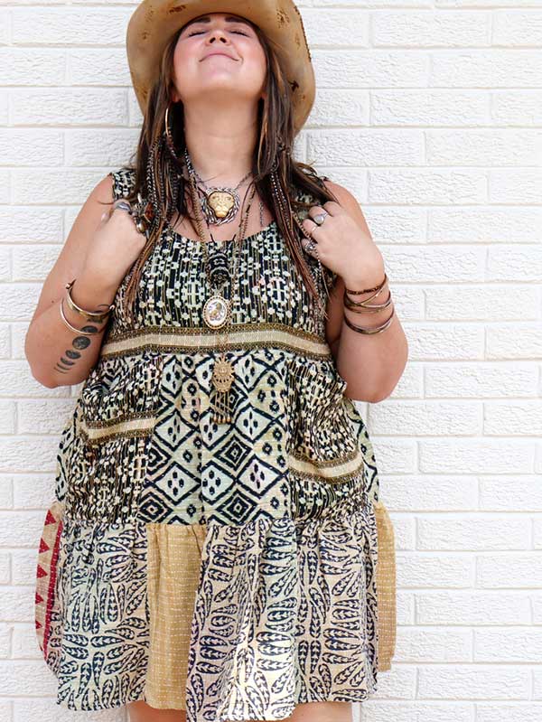 Kantha Meadow Mini Dress