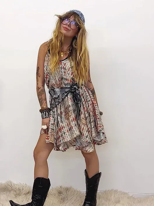 Rasgulla Sari Moonchild Mini Dress