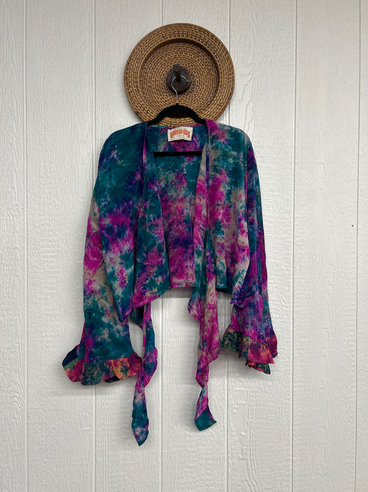 Crepe Sari Zeppelin Crop Shrug 0426 233