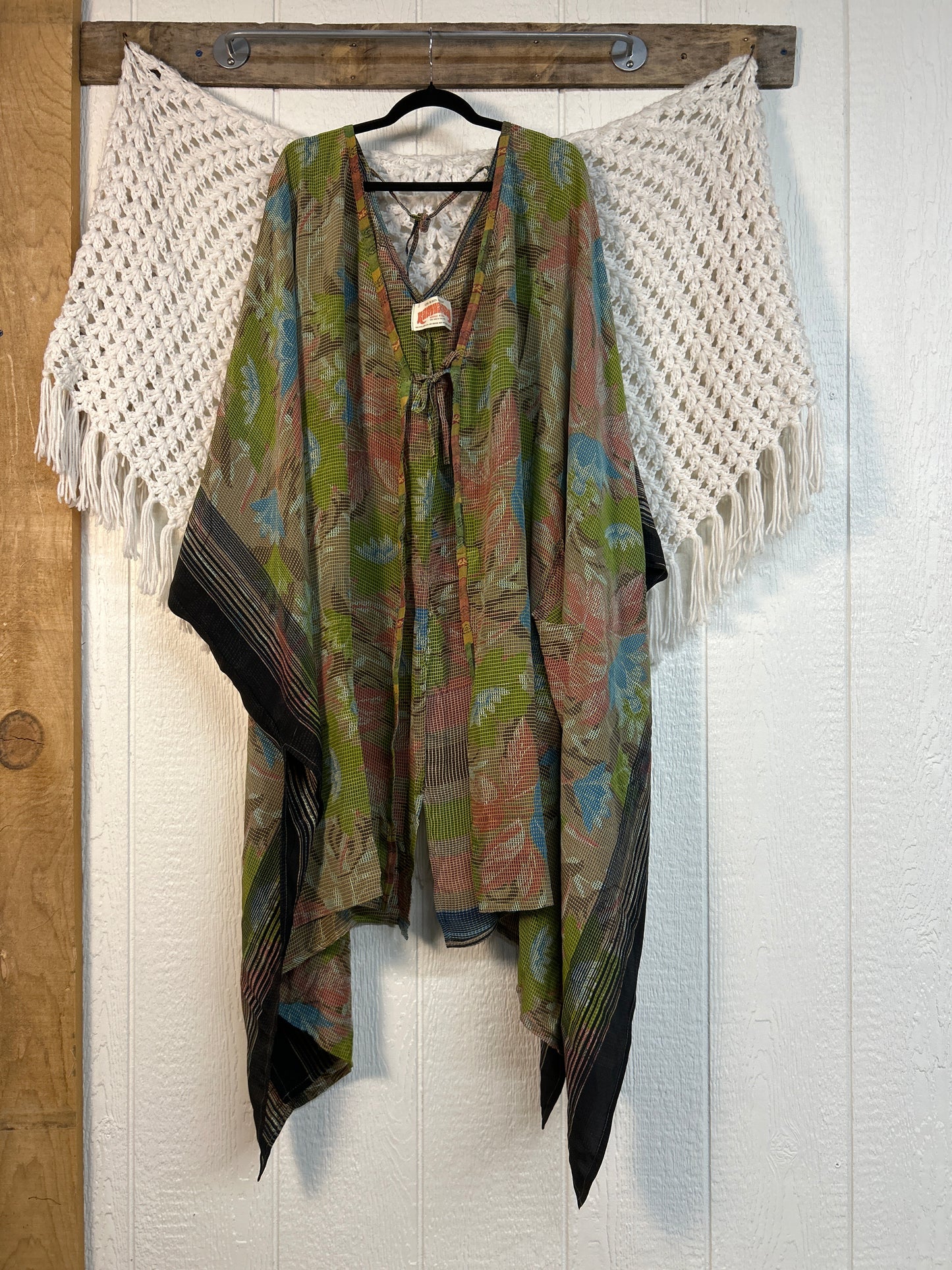 Crepe Sari Orchid Kimono 0626 185