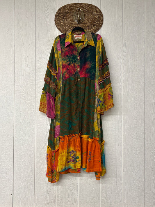 Crepe Sari Rhiannon Duster Dress L0726 001