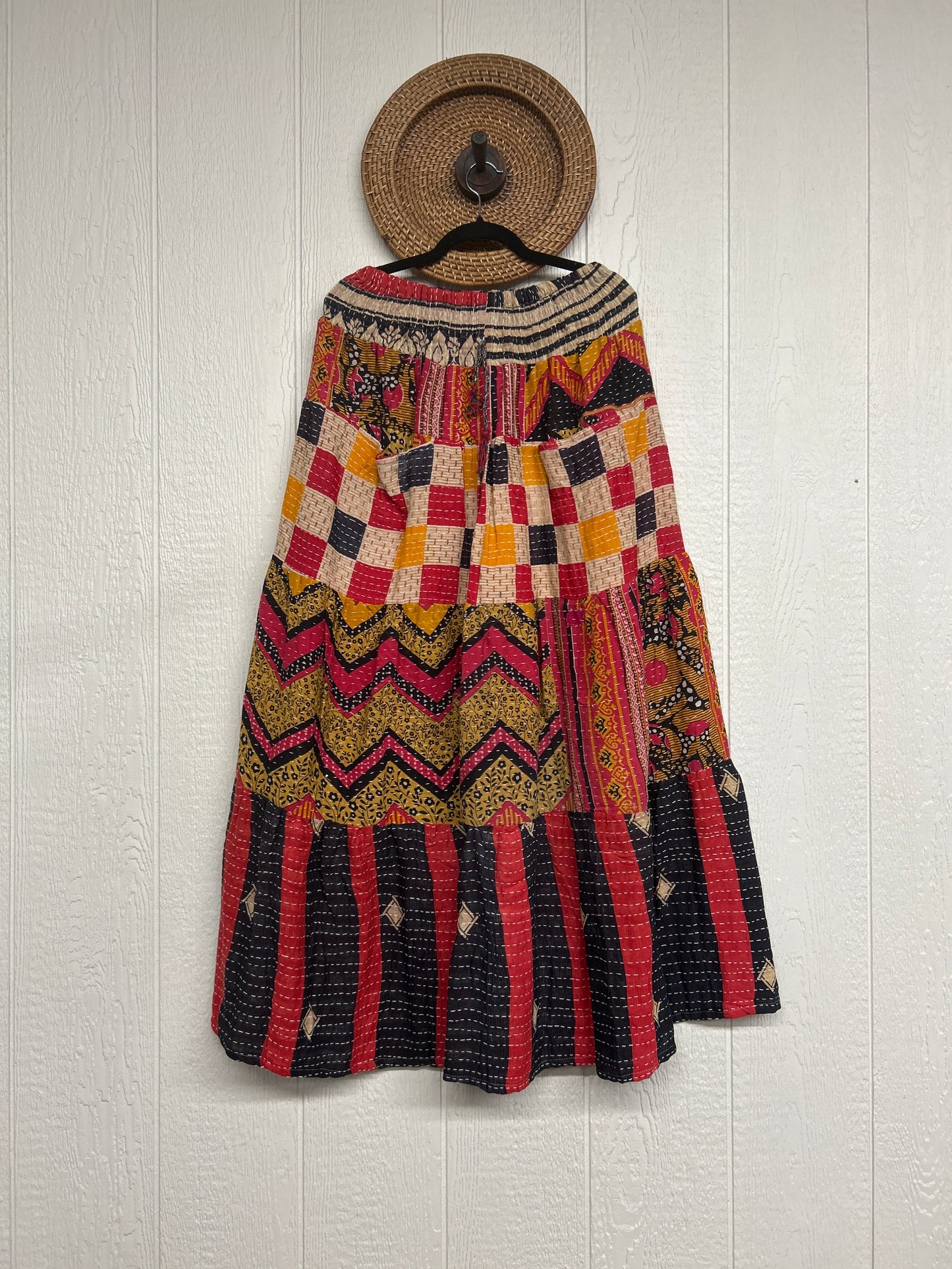 Pareo Kantha Lotus Maxi Skirt 0826 003