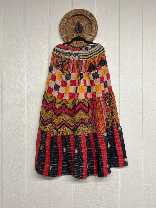 Pareo Kantha Lotus Maxi Skirt 0826 003