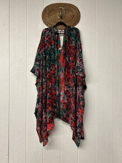 Crepe Sari Orchid Kimono 0626 141