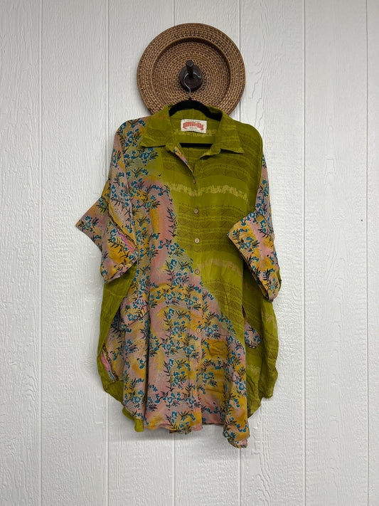Crepe Sari Free To Be Button Down 0626 275