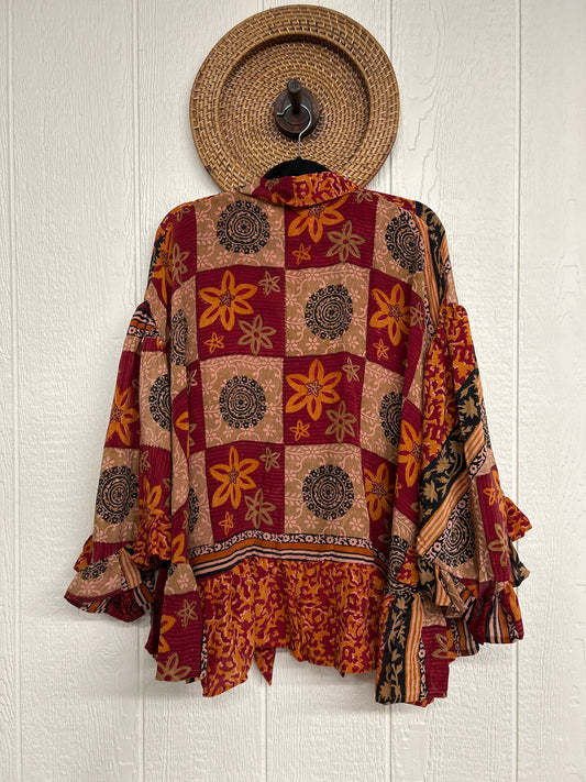 Crepe Sari Wild Rose Top 1225 109