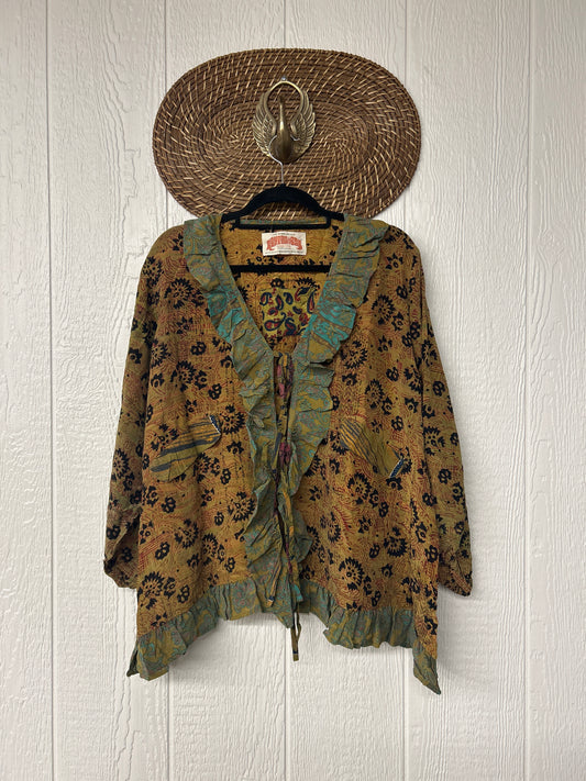 Crepe Sari Ruffle Daisy Blouse 0226 218