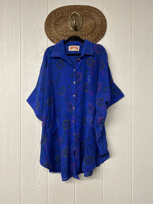 Crepe Sari Free To Be Button Down 0626 140