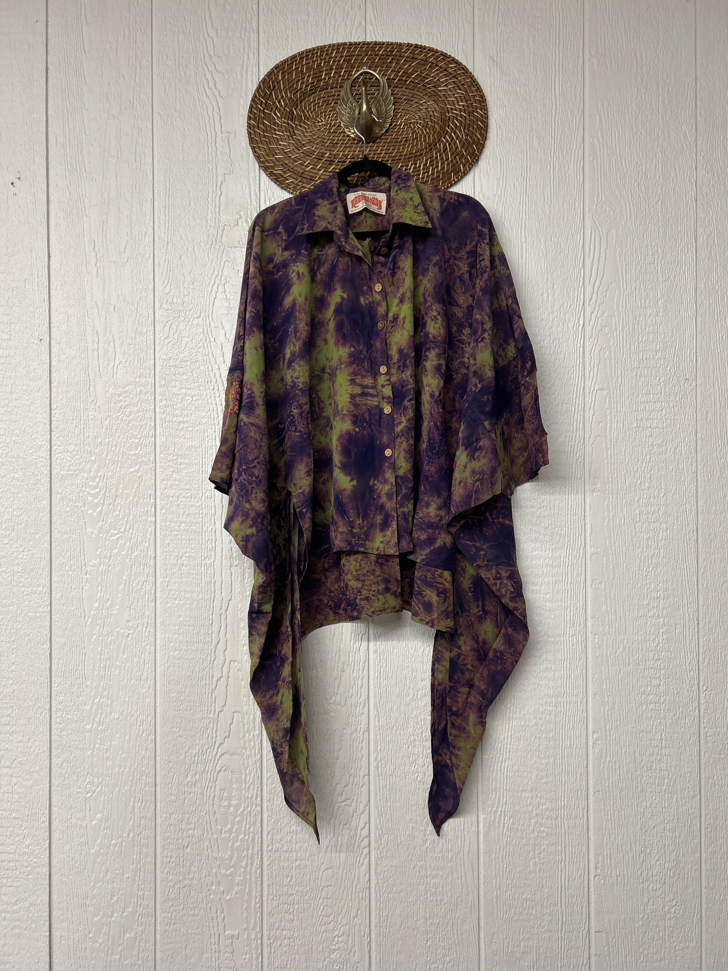 Crepe Sari Summer Nirvana Button Down 0626 153