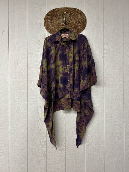 Crepe Sari Summer Nirvana Button Down 0626 153