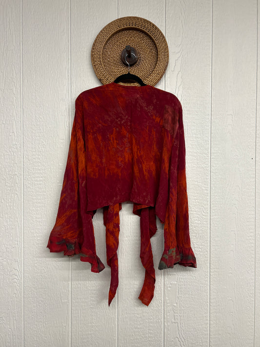 Crepe Sari Zeppelin Crop Shrug 0426 179