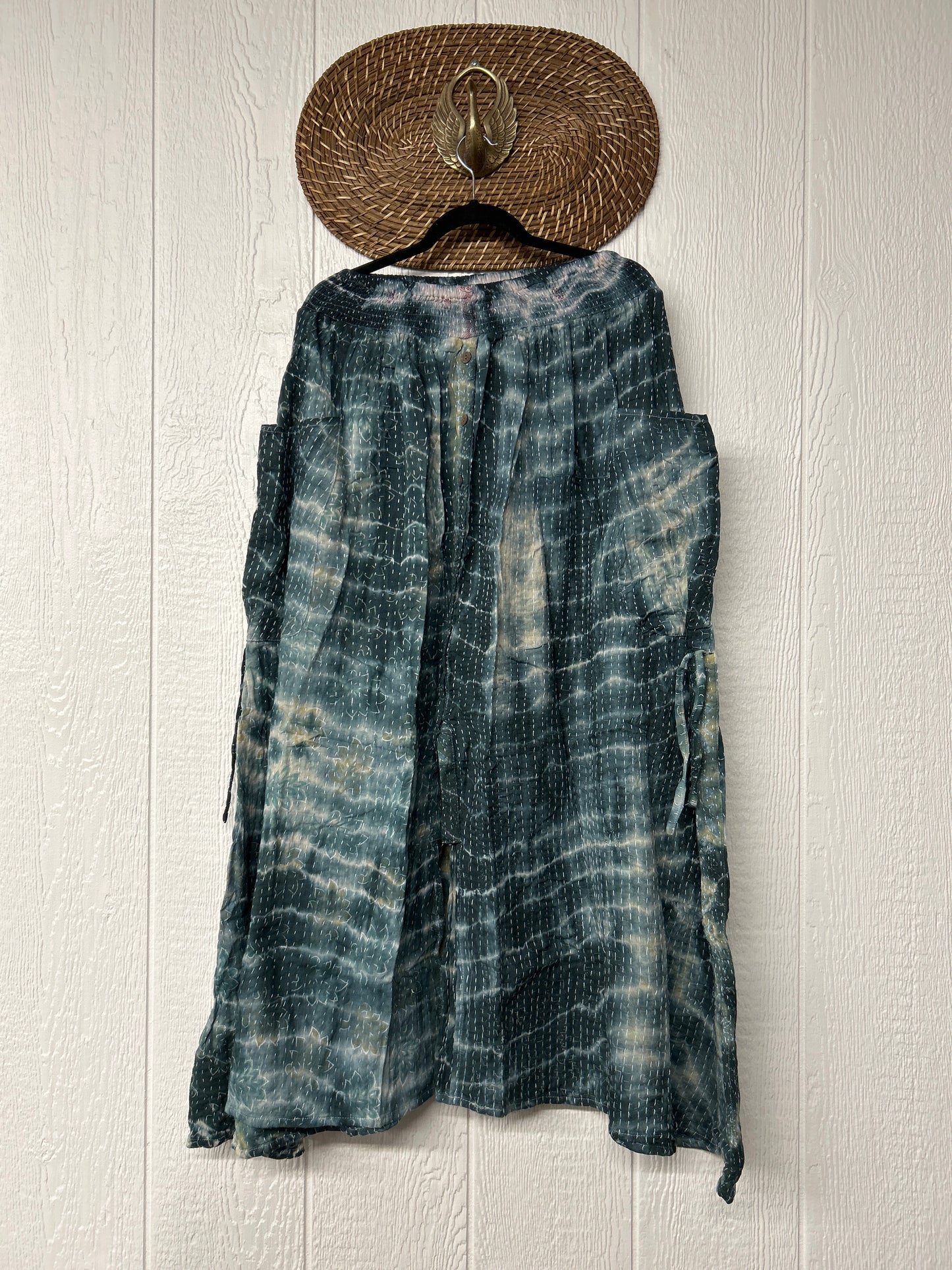 Pareo Kantha Butterfly Cargo Skirt 0526 002