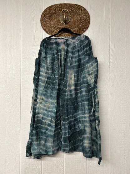 Pareo Kantha Butterfly Cargo Skirt 0526 002