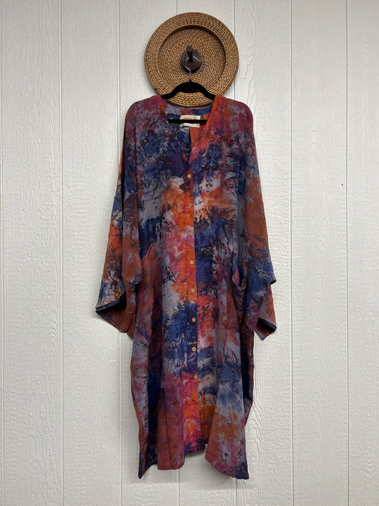 Crepe Sari Gaia Duster Dress 0426 008
