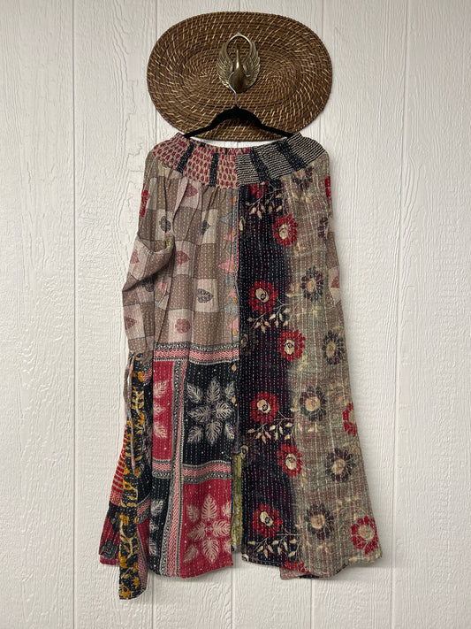 Pareo Kantha Butterfly Cargo Skirt 0426 018