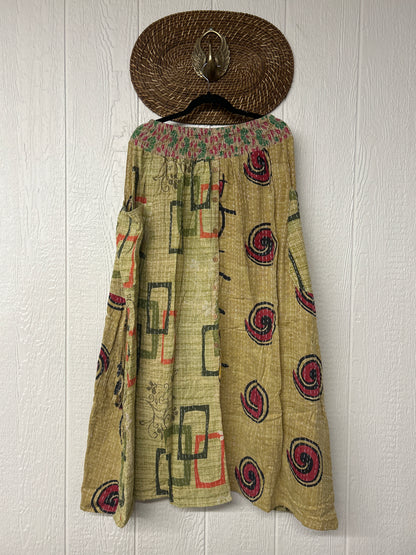 Pareo Kantha Butterfly Cargo Skirt 0426 117