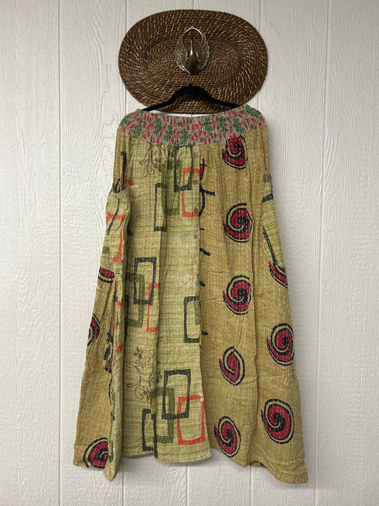 Pareo Kantha Butterfly Cargo Skirt 0426 117