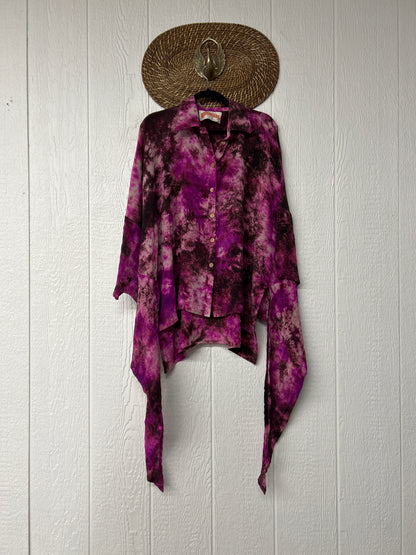 Crepe Sari Summer Nirvana Button Down 0626 054