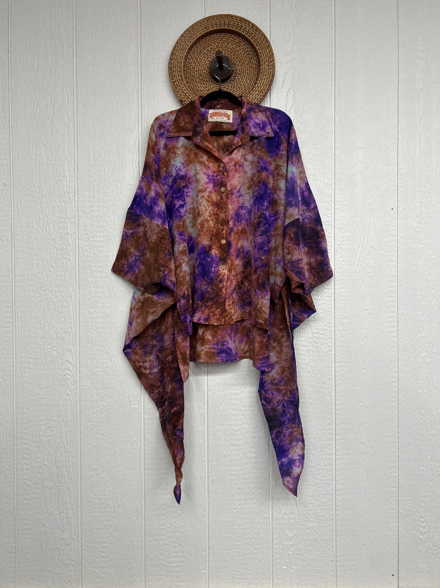 Crepe Sari Summer Nirvana Button Down 0626 118