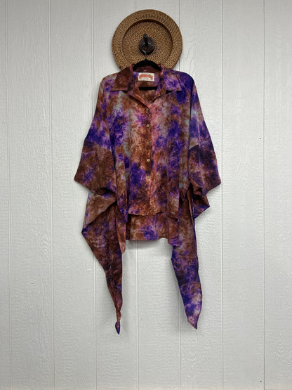 Crepe Sari Summer Nirvana Button Down 0626 118