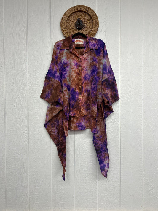 Crepe Sari Summer Nirvana Button Down 0626 118