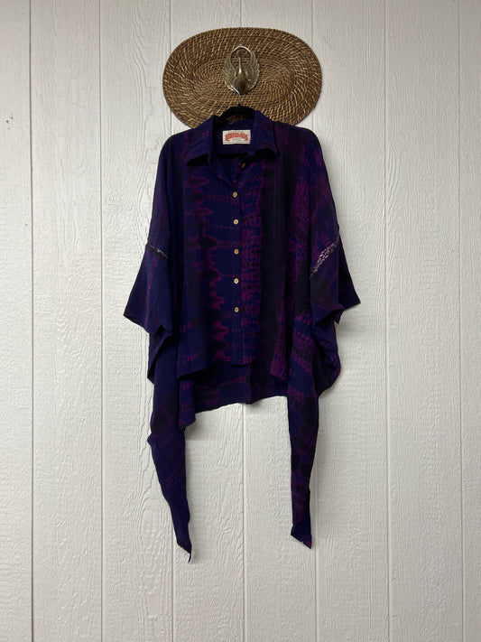Crepe Sari Summer Nirvana Button Down 0626 200