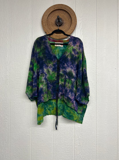 Crepe Sari Hi Lo Butterfly Top 0726 076