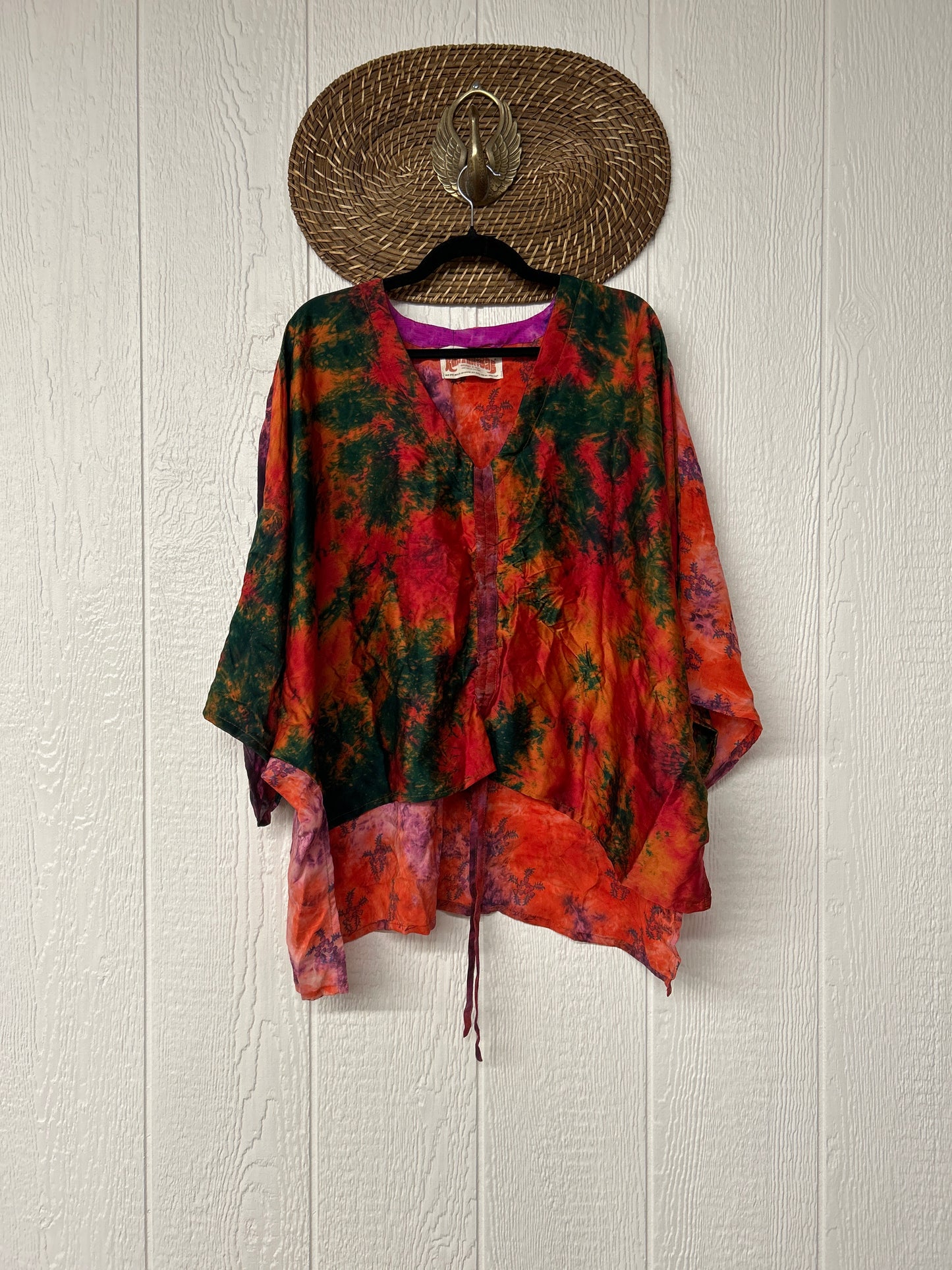 Crepe Sari Hi Lo Butterfly Top 0726 222