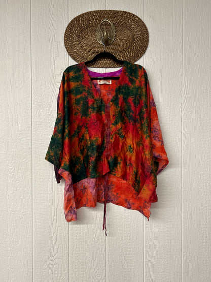 Crepe Sari Hi Lo Butterfly Top 0726 222