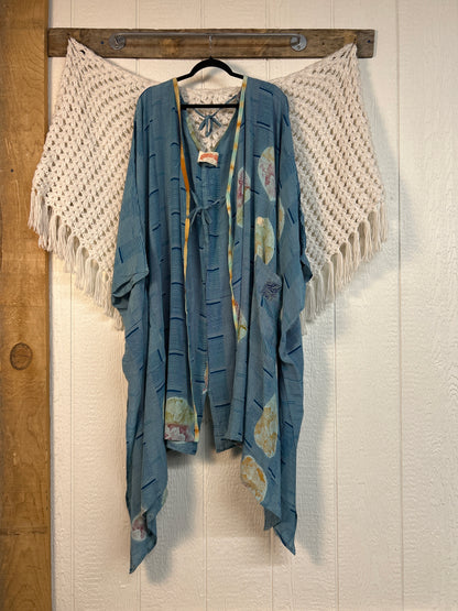 Crepe Sari Orchid Kimono 0626 245