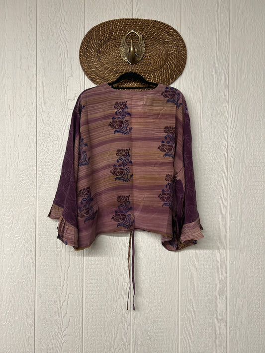 Crepe Sari Bell Sleeve Butterfly Top 0326 209