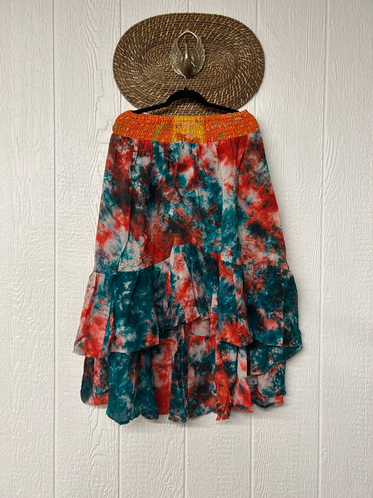 Crepe Sari Dahlia Skirt 1026 091
