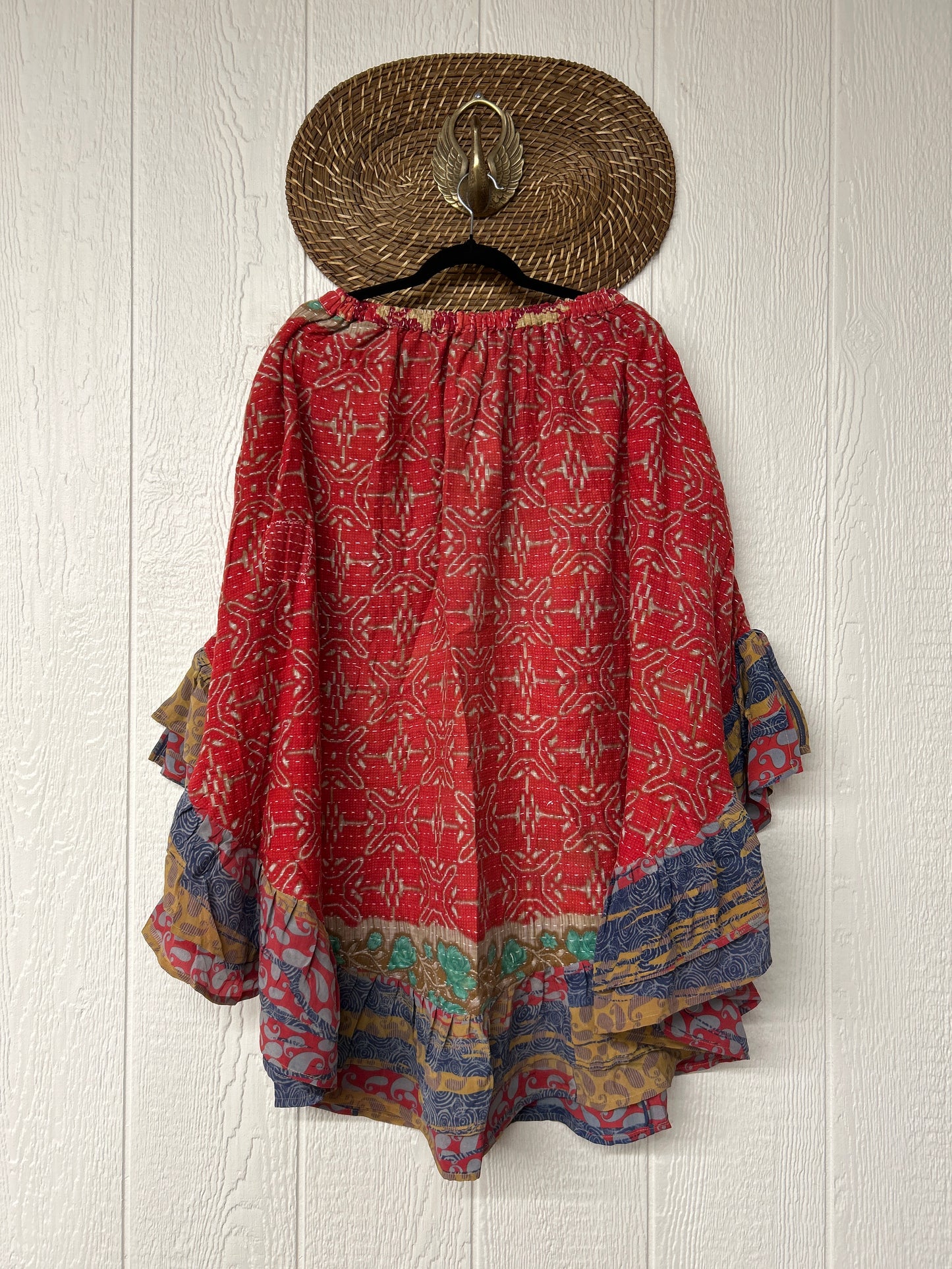 Pareo Kantha Wild Rose Skirt 0426 004