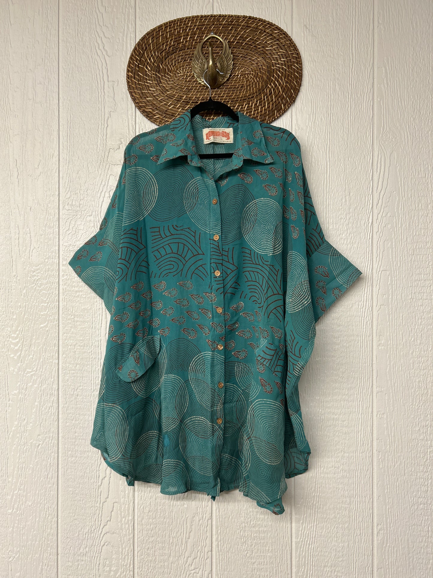 Crepe Sari Free To Be Button Down 0626 015