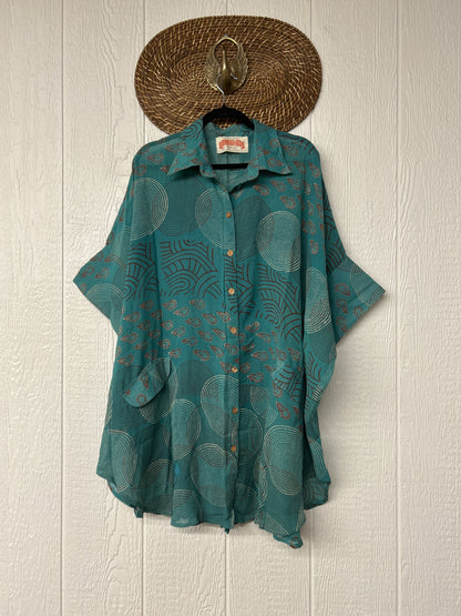Crepe Sari Free To Be Button Down 0626 015