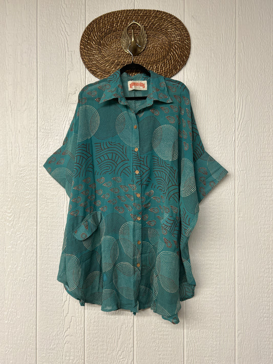 Crepe Sari Free To Be Button Down 0626 015